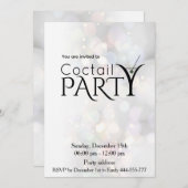 ミニマルなホリデーカクテル企業のパーティー 招待状 (正面/裏面)
