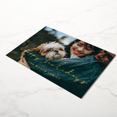 ミニマルなホリデーシーズンの写真　ゴールド 箔シーズンカード (回転した状態)