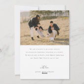 ミニマルなホリデーシーズンスクリプト | オリジナル写真 シーズンカード (裏面)