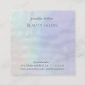 ミニマルなホログラフィックおもしろいのロゴ スクエア名刺 (裏面)