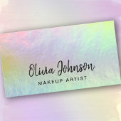 ミニマルなホログラフィックオパール石の名刺 名刺