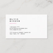 ミニマルなホログラフィック名刺 名刺 (裏面)