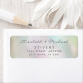 ミニマルなホログラフィ結婚ック文字 ラベル (インサイチュ)