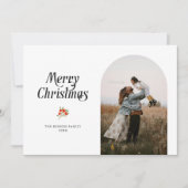 ミニマルなホワイトアーチのクリスマスカード シーズンカード (正面)