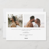 ミニマルなホワイトアーチのクリスマス写真 シーズンカード (裏面)