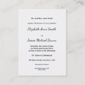 ミニマルなホワイトウェルカムサインテンプレート エンクロージャーカード (正面)