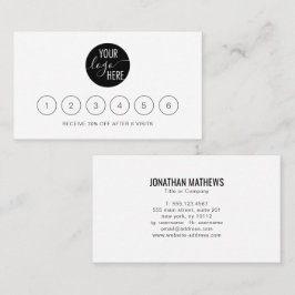 ミニマルなホワイトカンパニービジネスロゴ ロイヤリティカード