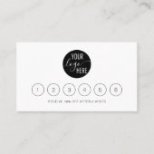 ミニマルなホワイトカンパニービジネスロゴ ロイヤリティカード (正面)