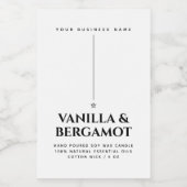 ミニマルなホワイトキャンドル製品ラベル フードラベル (シングルラベル)