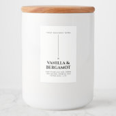 ミニマルなホワイトキャンドル製品ラベル フードラベル (正面)