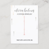 ミニマルなホワイトダイヤモンドジュエリー名刺 名刺 (正面)