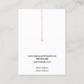 ミニマルなホワイトダイヤモンドジュエリー名刺 名刺 (裏面)