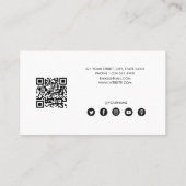 ミニマルなホワイトビジネス次アポイントメントカード 名刺 (裏面)