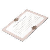 ミニマルなホワイトブラウン ノートパッド (アングル)