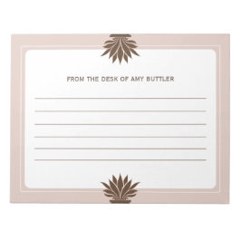 ミニマルなホワイトブラウン ノートパッド