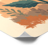 ミニマルなボホひまわり ポスター (角)