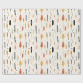 ミニマルなボホスタイルギフトラッピング紙 ラッピングペーパー (フラット)