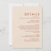 ミニマルなボホパンパスグラスオールインワン結婚ズ 招待状 (裏面)