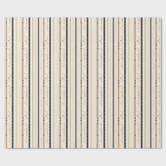 ミニマルなボホ中立自然海軍の錆びた民族 ラッピングペーパー (フラット)