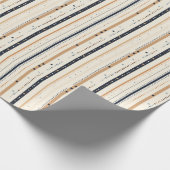 ミニマルなボホ中立自然海軍の錆びた民族 ラッピングペーパー (角)