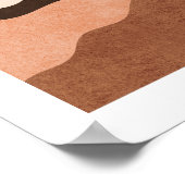 ミニマルなボホ砂漠の風景アート ポスター (角)