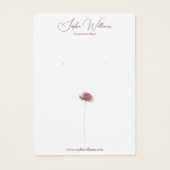 ミニマルなポピーのイヤリングジェレリーディスプレイカード (正面)