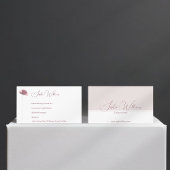 ミニマルなポピー花水色の名刺 名刺