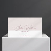 ミニマルなポピー花水色の名刺 名刺