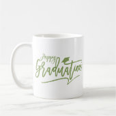 ミニマルなマイルストーンスタイリッシュの幸福な卒業 コーヒーマグカップ (左)