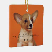 ミニマルなマイ初めてのクリスマスズペットの写真 セラミックオーナメント (右)
