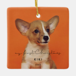 ミニマルなマイ初めてのクリスマスズペットの写真 セラミックオーナメント