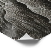 ミニマルなマウンテンラインアート ポスター (コーナー)