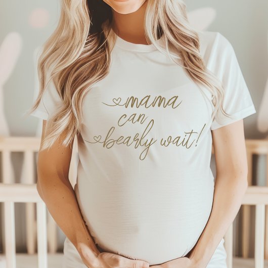 ミニマルなママが心待ちできるハートベビーシャワー Tシャツ