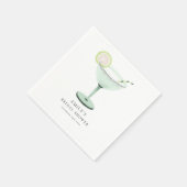 ミニマルなマルガリータ コクテルの名前 ブライダルシャワー スタンダードカクテルナプキン (角)