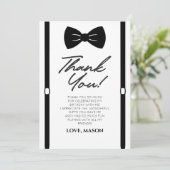 ミニマルなミスター・ワンダーフル・ボウタイ1st誕生日パーティー サンキューカード (スタンド正面)