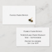 ミニマルなミツバチの名刺 名刺 (正面/裏面)