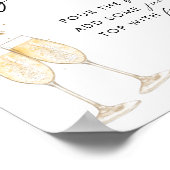 ミニマルなミモザ バー サイン | ブライダルシャワー サイン (角)