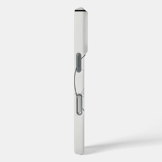 ミニマルなムースヘッドロゴ – 白黒ラインアート Case-Mate iPhoneケース (裏面 / 右)