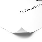 ミニマルなムーンフェイズ結婚ズのバーメニューポスター フォトプリント            (角)