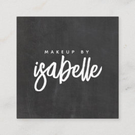 ミニマルなメイクアップアーティストスクリプト スクエア名刺