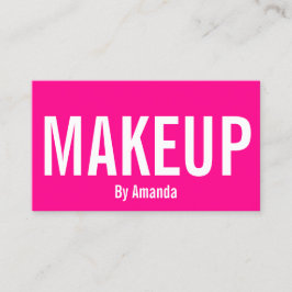 ミニマルなメイクアップアーティストピンクトレンディー名刺 名刺