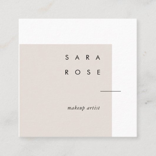 ミニマルなメイクアップアーティストプロフェッショナル事業 コーリングカード (正面)