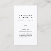 ミニマルなメイクアップアーティスト赤い唇の写真 名刺 (裏面)