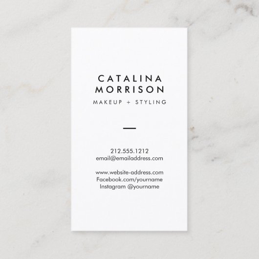 ミニマルなメイクアップアーティスト赤い唇の写真 名刺 (裏面)