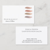 ミニマルなメイクアップパレットブラシストローク 名刺 (正面/裏面)