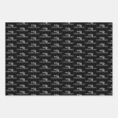 ミニマルなメリークリスマスと抽象芸術ツリー ラッピングペーパーシート (正面3)