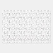 ミニマルなメリークリスマスと抽象芸術ツリー ラッピングペーパーシート (正面2)