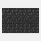 ミニマルなメリークリスマスと抽象芸術ツリー ラッピングペーパーシート (正面)