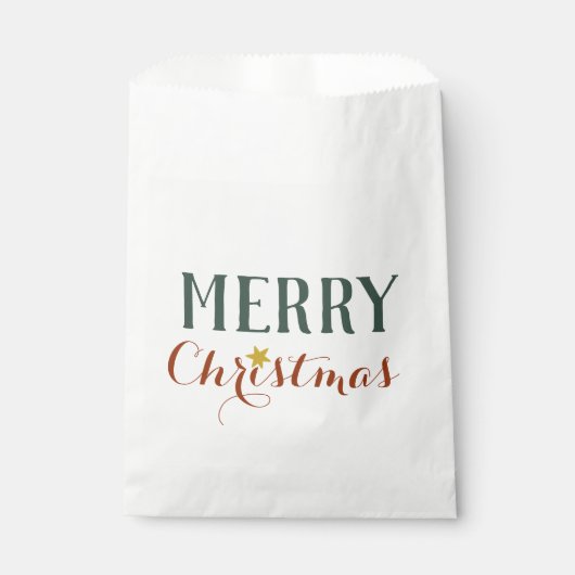 ミニマルなメリークリスマスのスターの休日 フェイバーバッグ (正面)