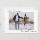 ミニマルなメリークリスマスシンプルのエレガント写真 シーズンカード (正面)